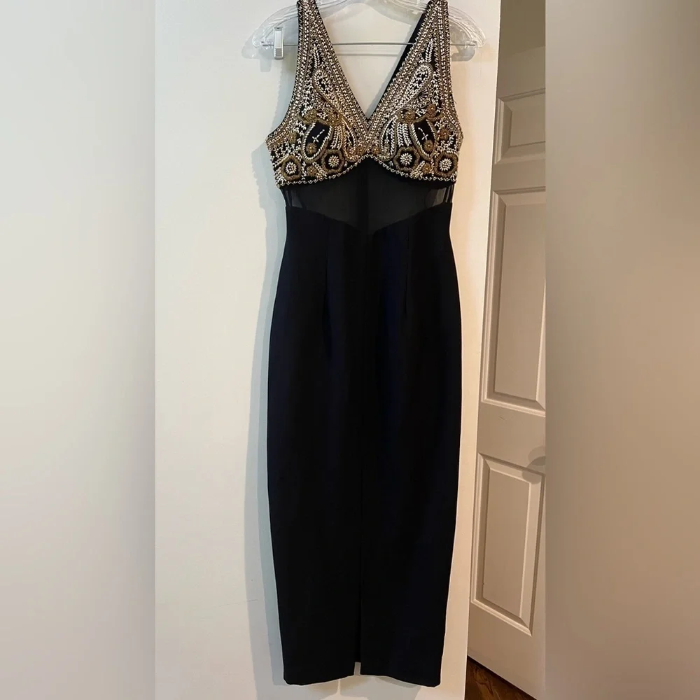 Vintage Alyce Designs Beaded Shear Evening Gown/Prom/Wedding Women’s Size 4